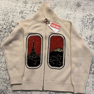 Kenzo Off-White Zip Cardigan